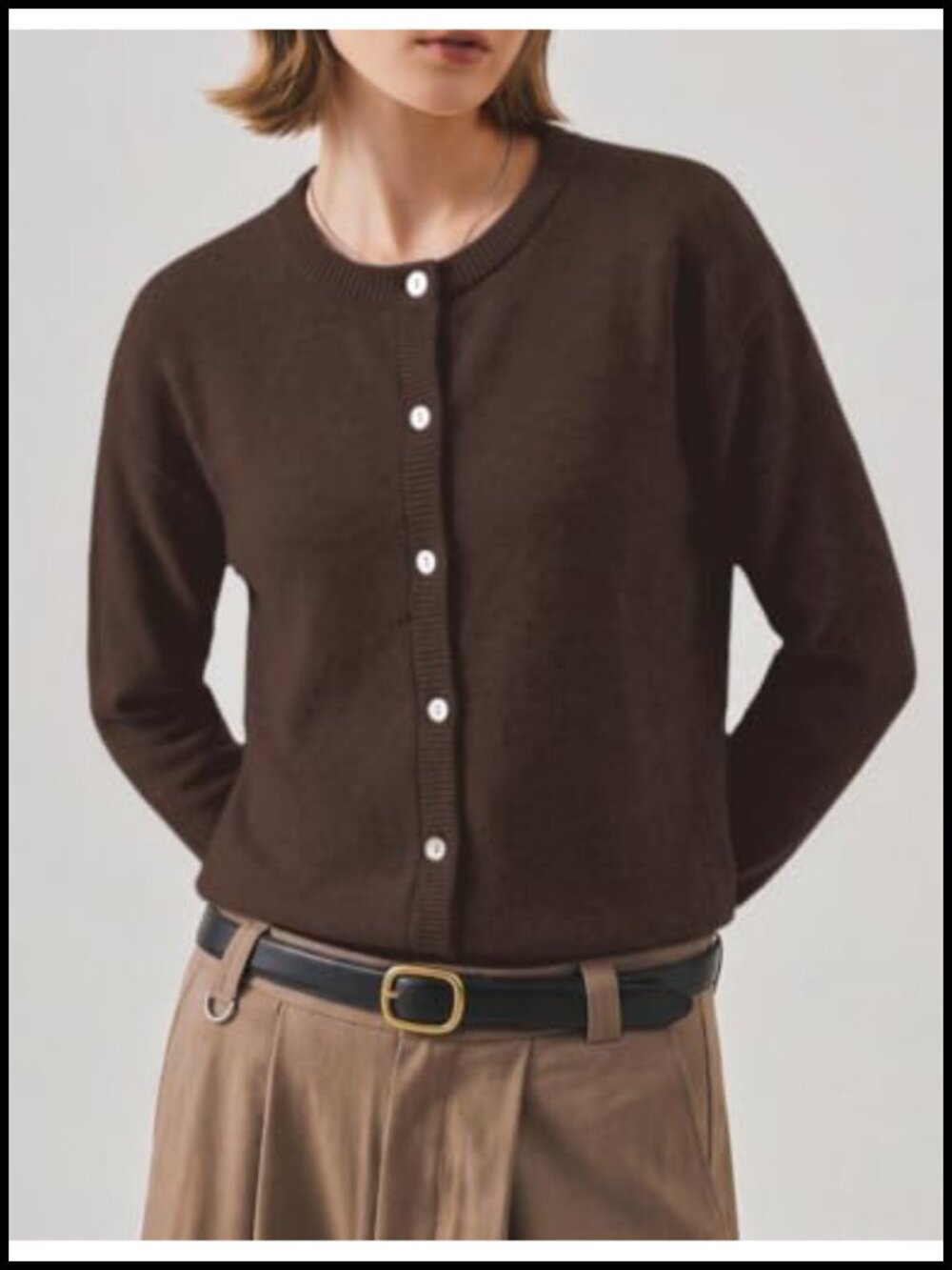 Wool Blend Cardigan Sweaters for Women 2026 Casual Fall Outfits - Picture 3 of 6